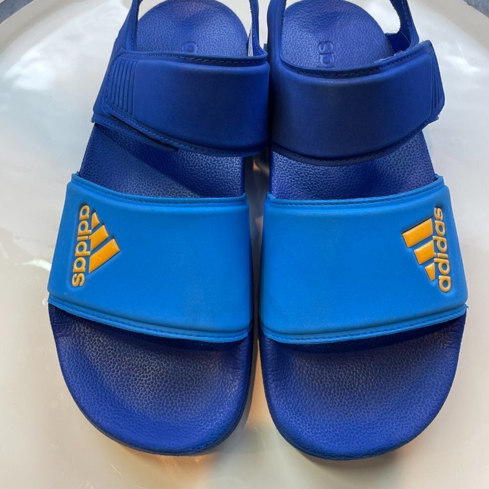 Adidas Kids Adilette Sandals Blue Sz 6 - Picture 3 of 4